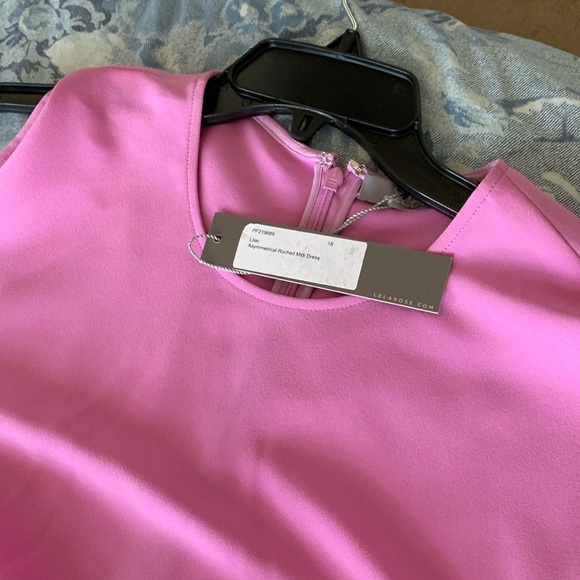 LELA ROSE ASYMMETRICAL RUCHED MIDI DRESS IN LILAC brand new with tags 🏷️ - Picture 5 of 10